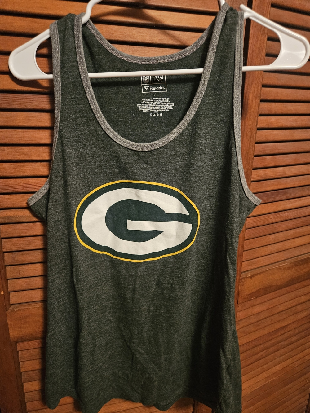 Fanatics Green Bay Packers Women's Green Logo Tank Top Size Large